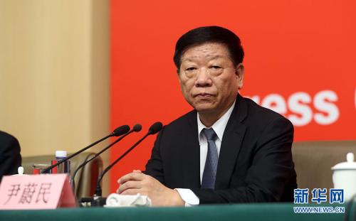 圖為人力資源社會保障部黨組書記、部長尹蔚民。新華網 郝廣鵬攝 圖片來源:新華網
